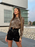 Camicia crop animalier - R.a. Boutique 