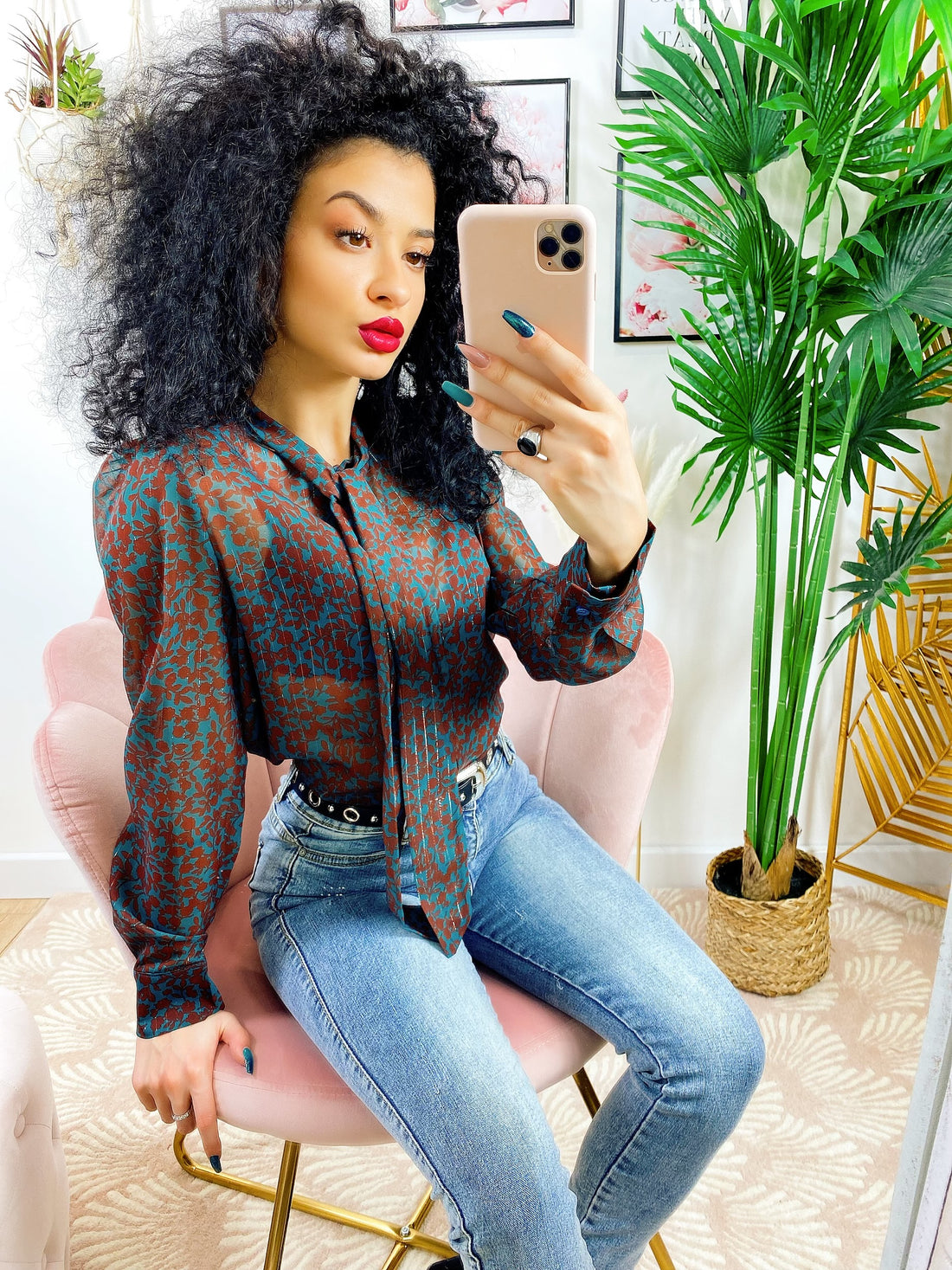 Camicetta con foglie - R.a. Boutique 