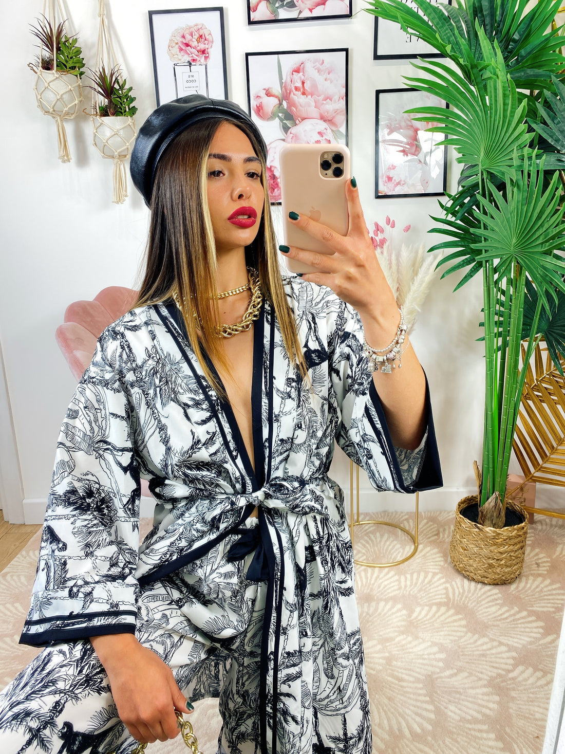 Set kimono e pantalone a zampa - R.a. Boutique 