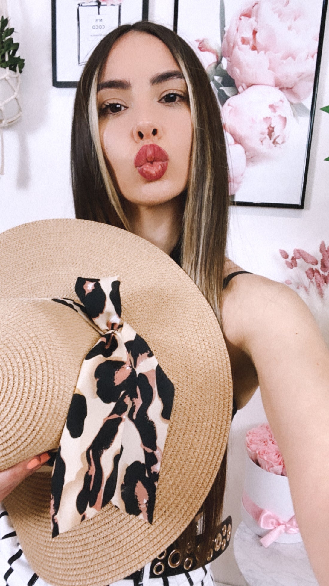 Cappello in paglia fascia maculata - R.a. Boutique 