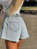 Short jeans a farfalla con strappini - R.a. Boutique 