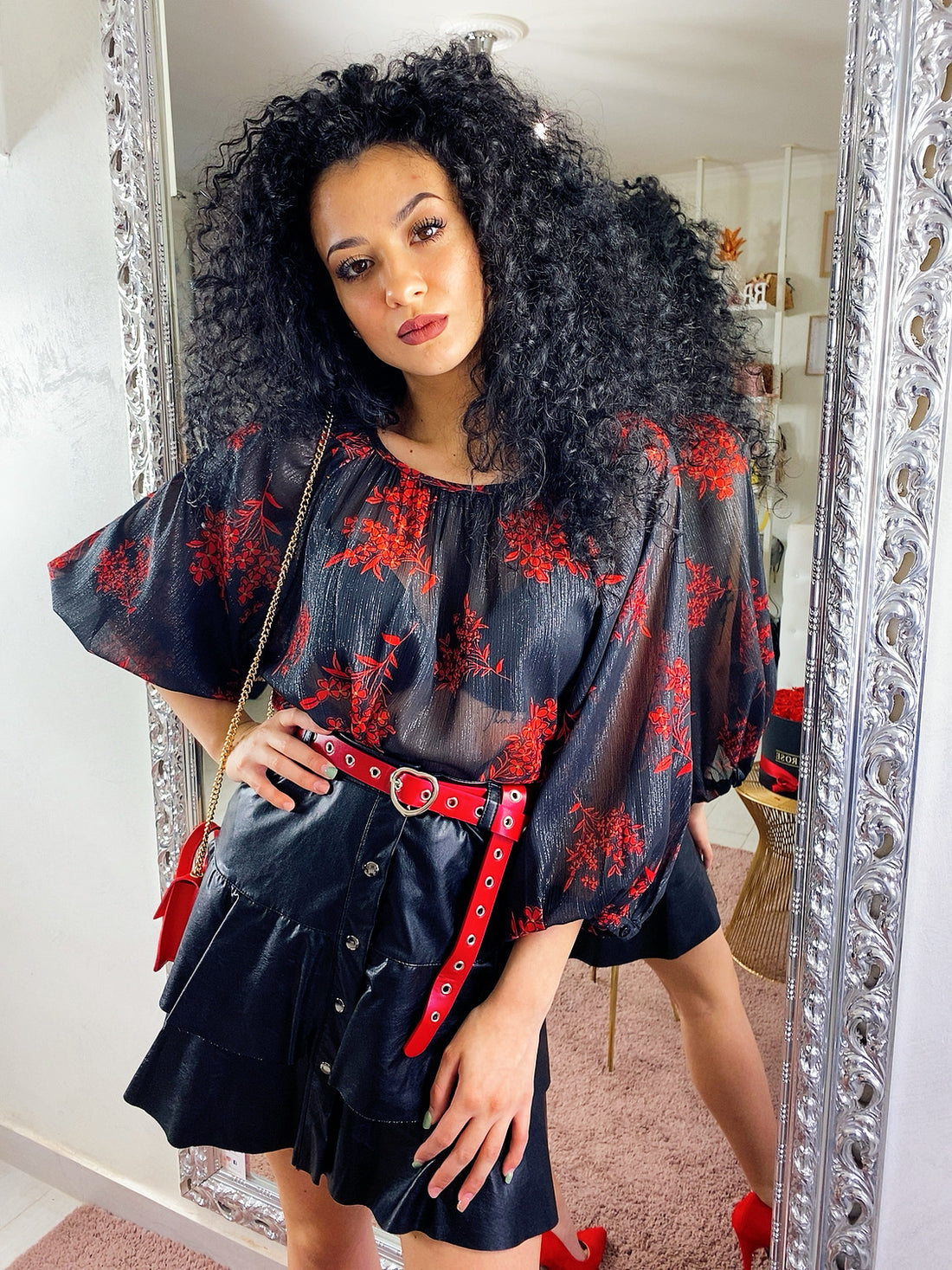 Blusa con fiori di ciliegio - R.a. Boutique 