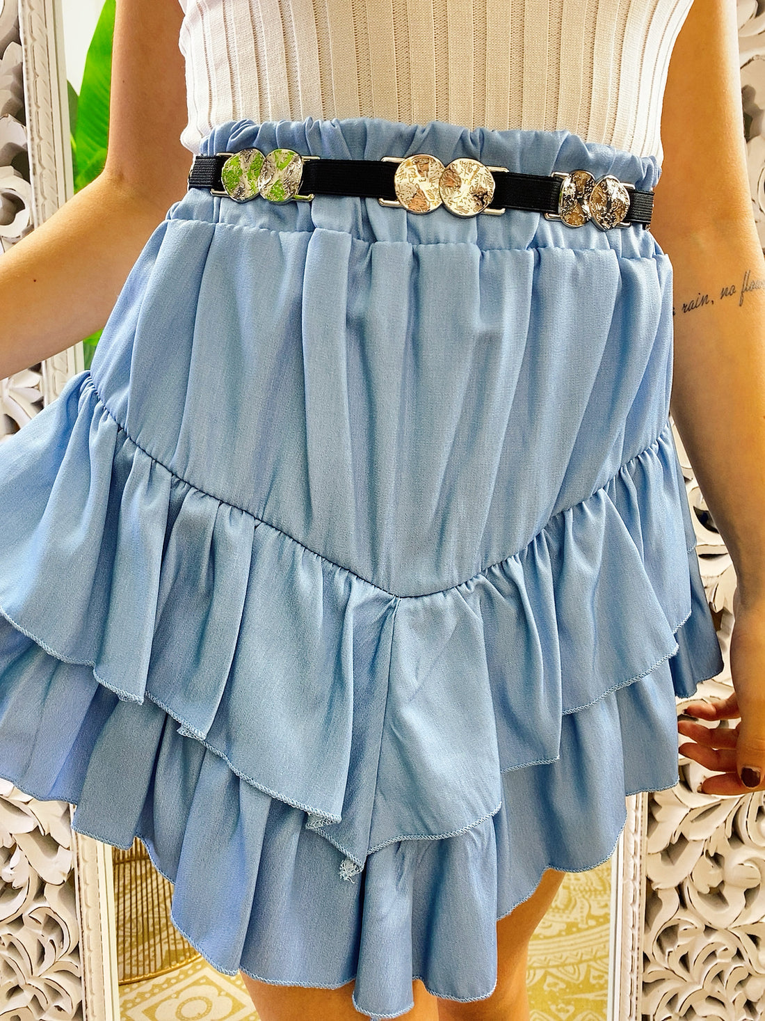 Cintura con cerchi elasticizzata - R.a. Boutique 