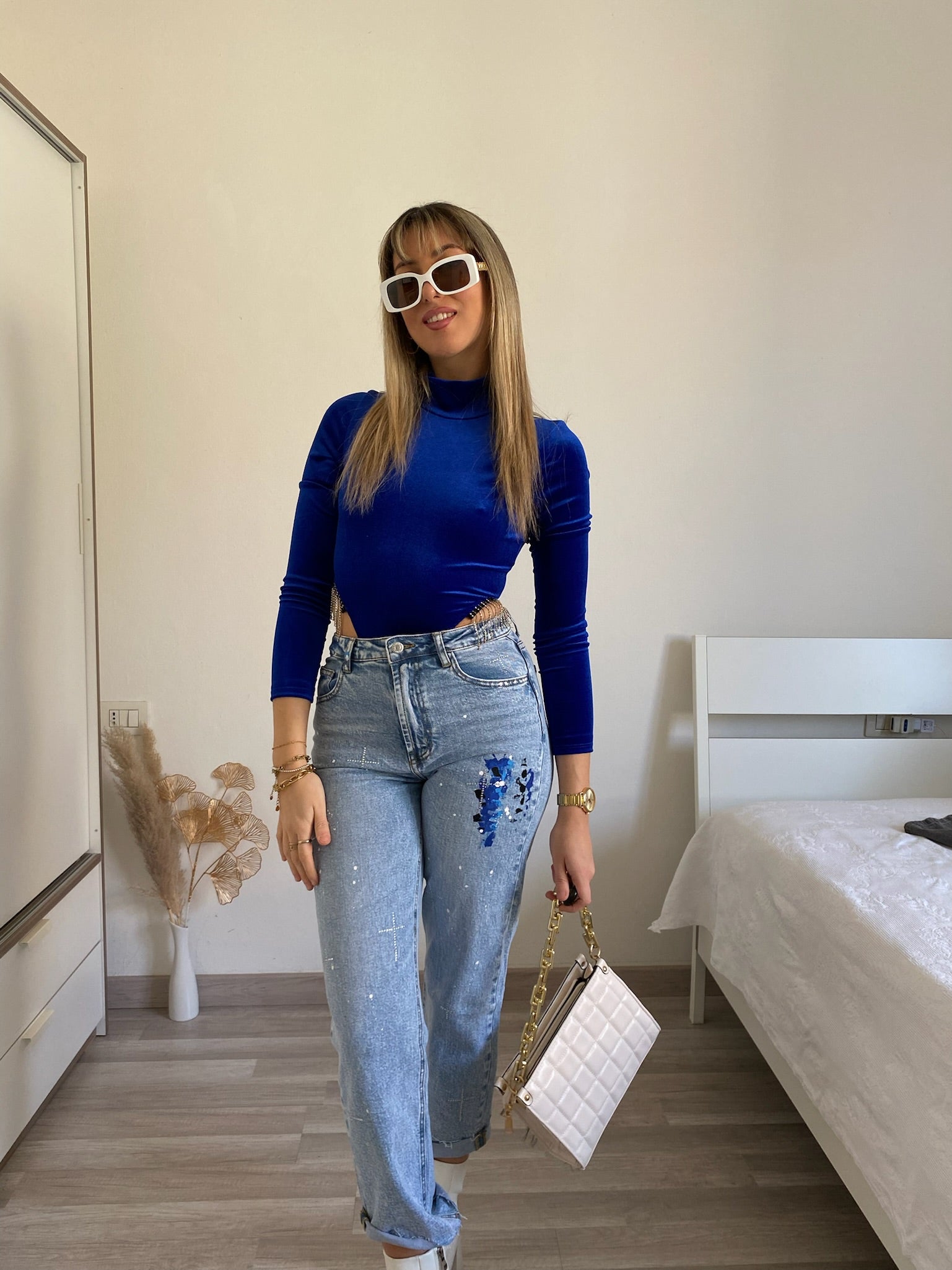 Body in ciniglia con frange - R.a. Boutique 