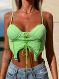 Top menta con lacci - R.a. Boutique 