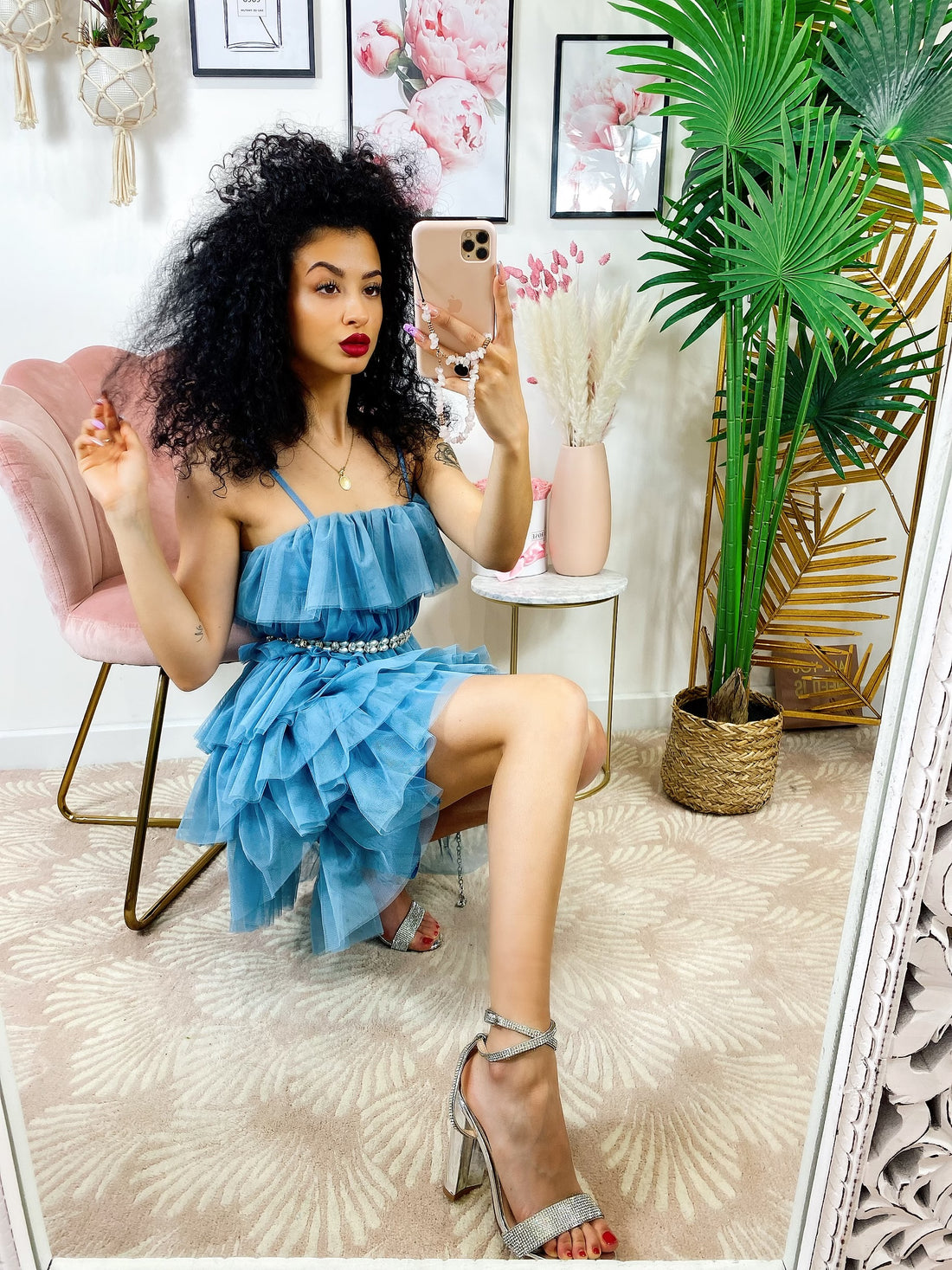 Abito in tulle a balze Venere Carta da zucchero - R.a. Boutique 