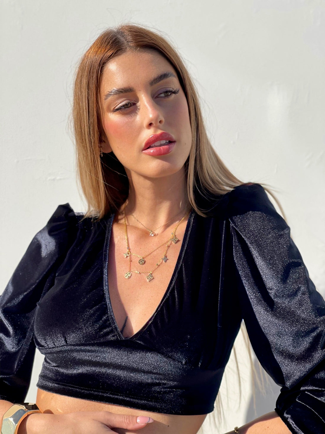 Collana doppia gold con charm - R.a. Boutique 