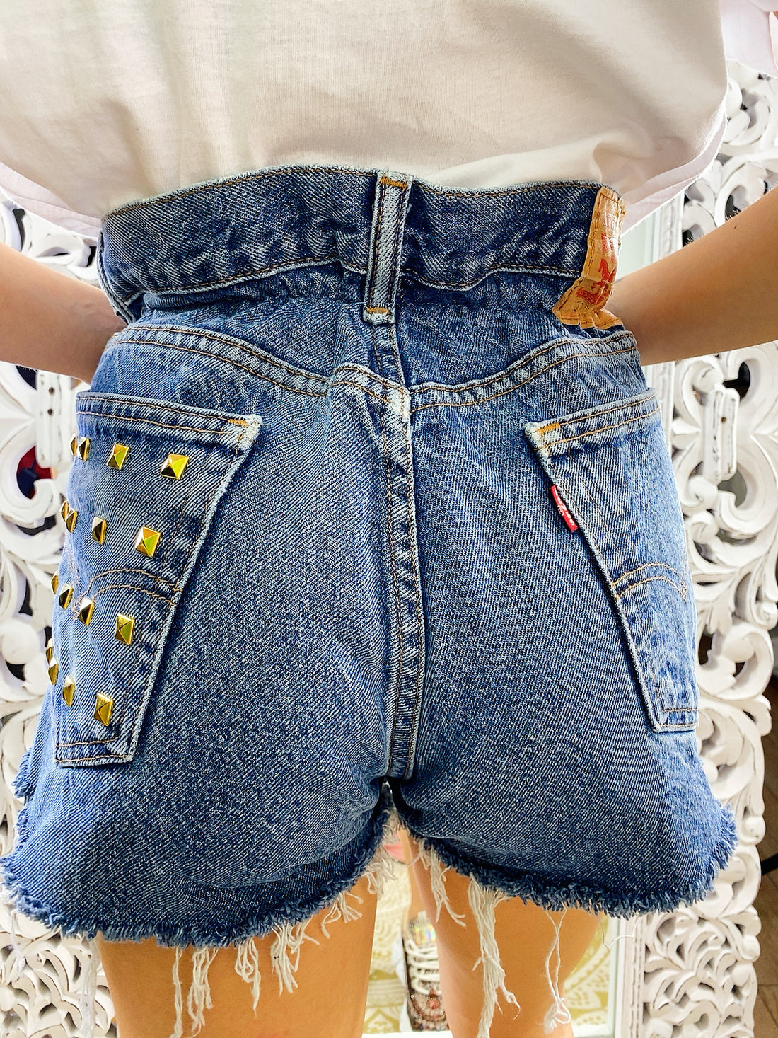 Short Vintage Levi’s bagno medio con borchie - R.a. Boutique 