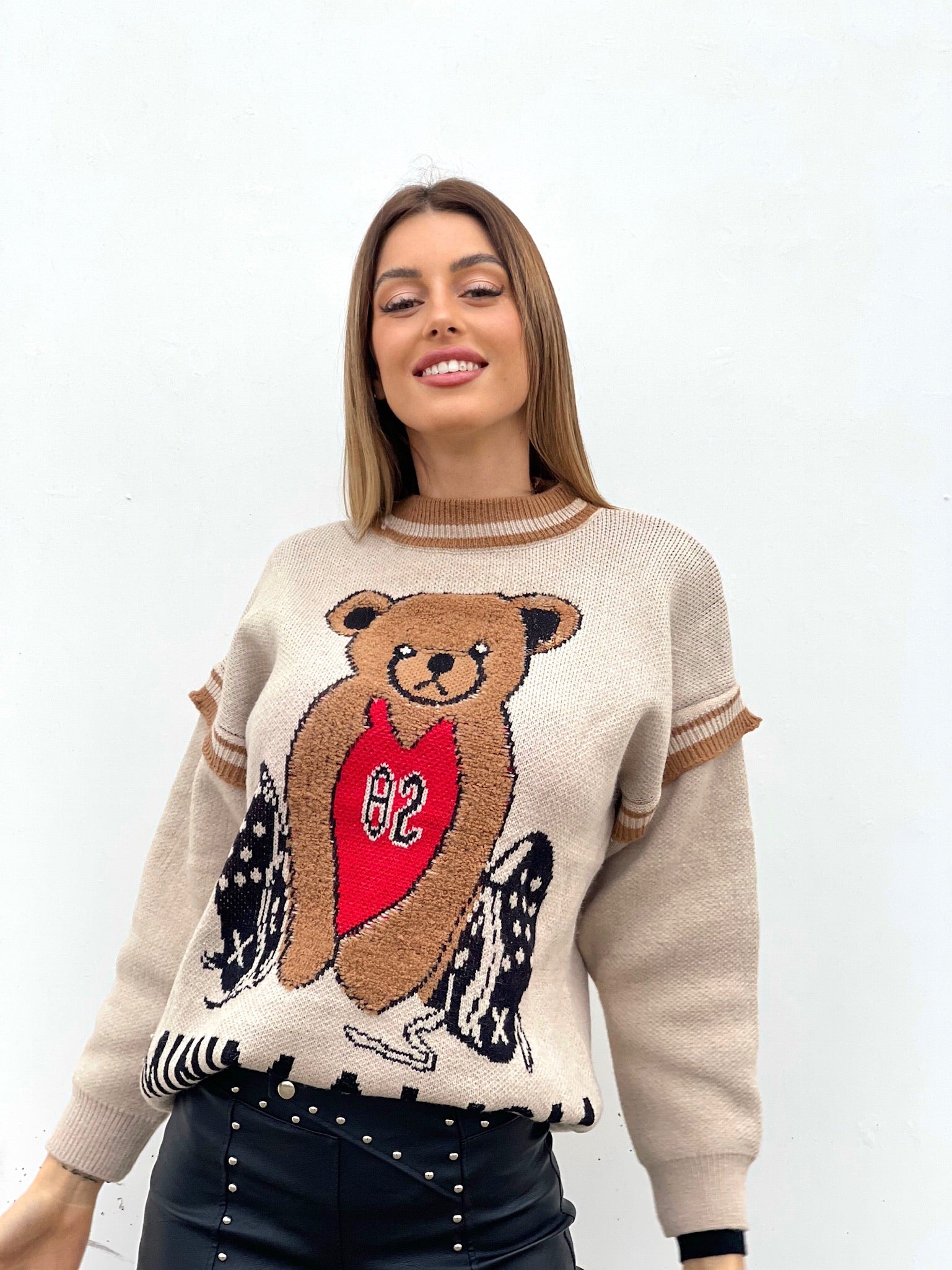 Maglione Teddy Soft Camel - R.a. Boutique 