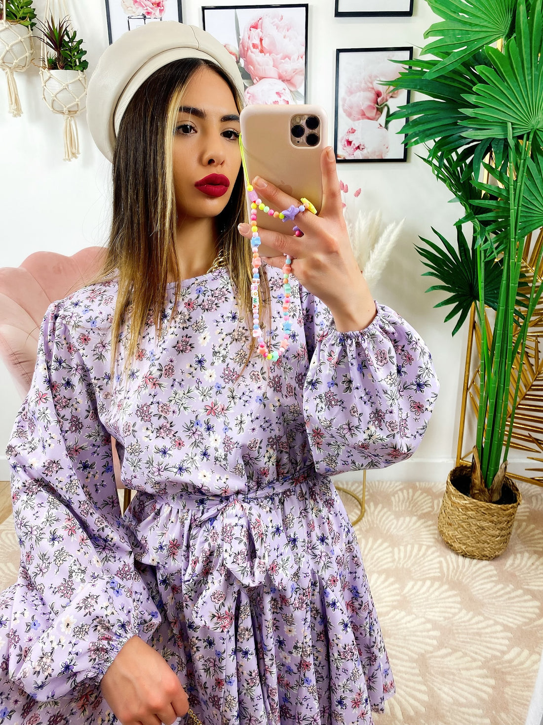 Abito con fiorellini lilla - R.a. Boutique 