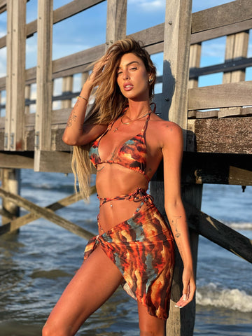 Bikini Multicolor con pareo - R.a. Boutique 