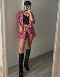 Completo giacca e Short maculato Fuxia - R.a. Boutique 
