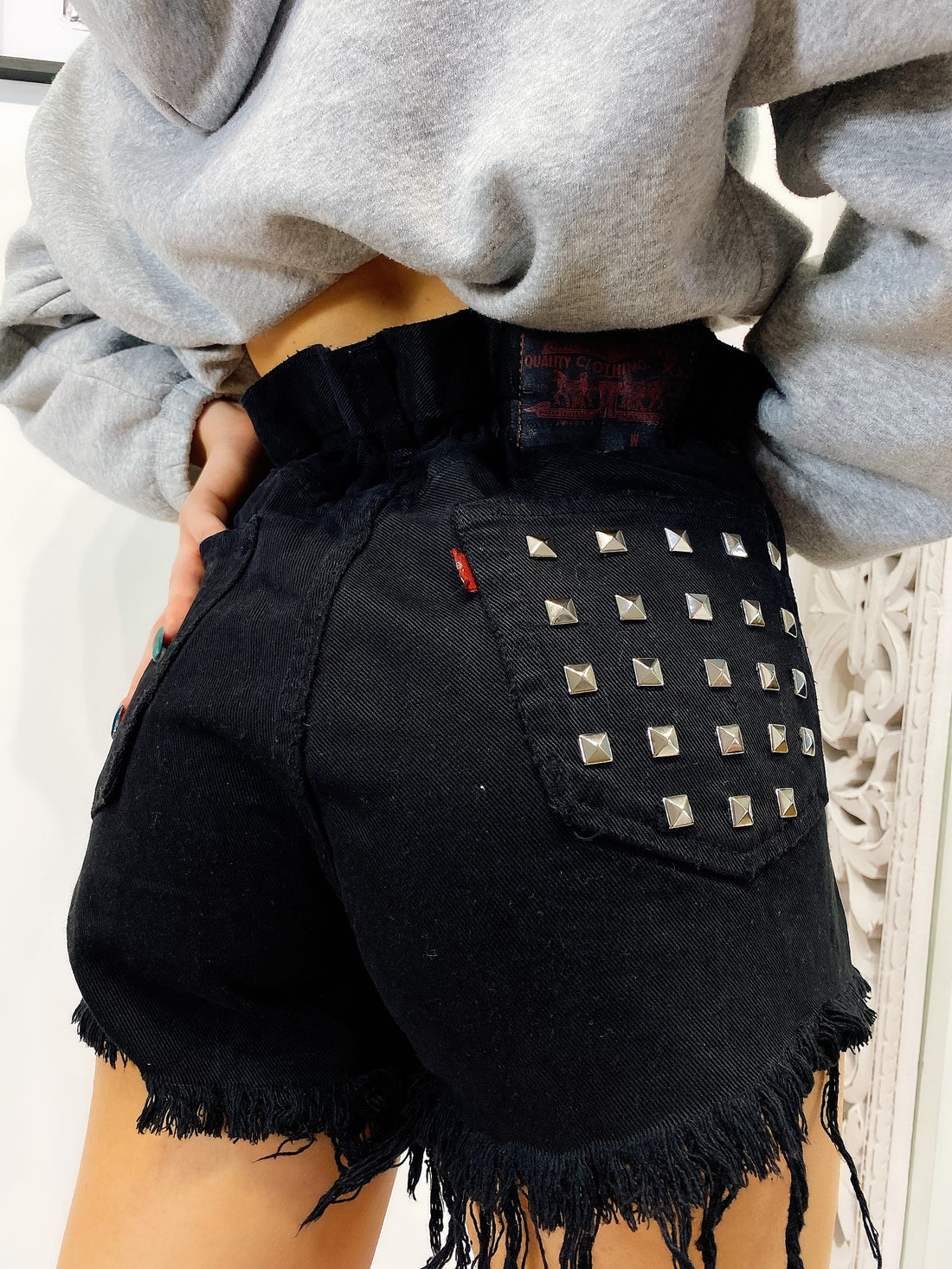 Short Levi’s Vintage con Borchie Nero - R.a. Boutique 