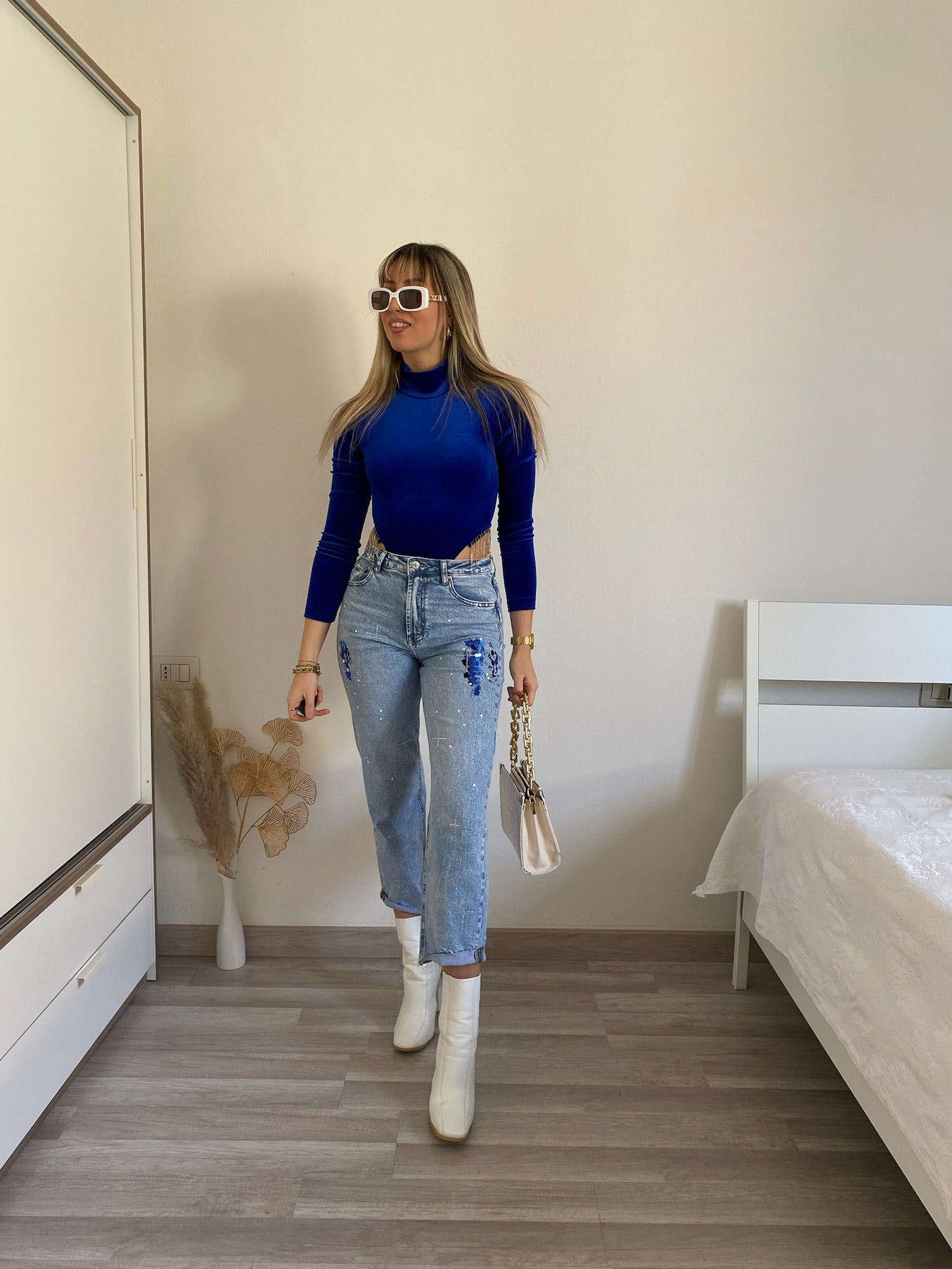 Body in ciniglia con frange - R.a. Boutique 