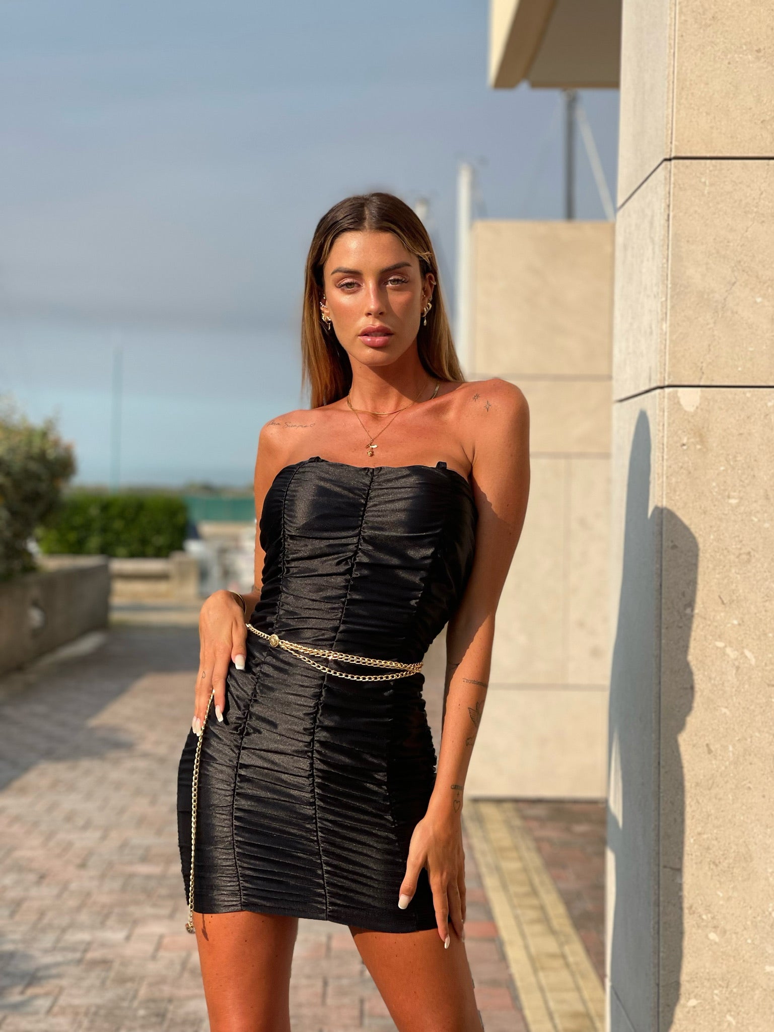 Abito a fascia nero - R.a. Boutique 