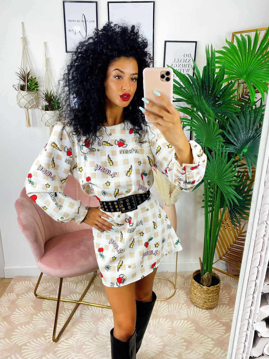 Abito Pop Art beige - R.a. Boutique 