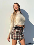 Gonna in tweed beige - R.a. Boutique 