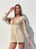 Tutina beige con fiocchetti - R.a. Boutique 