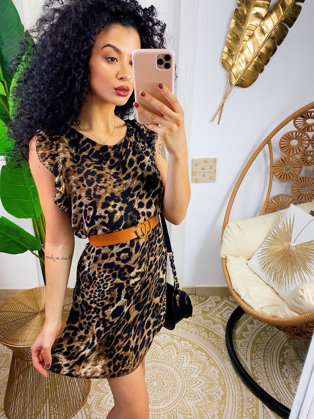 Abito morbido in trama animalier - R.a. Boutique 