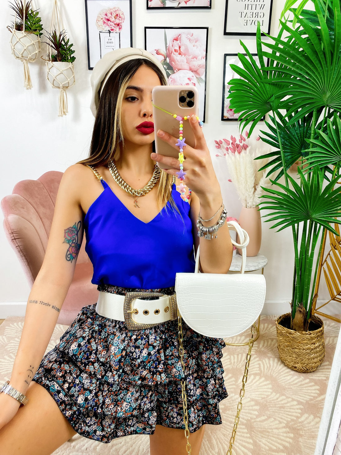 Canotta con spalline a catena - R.a. Boutique 