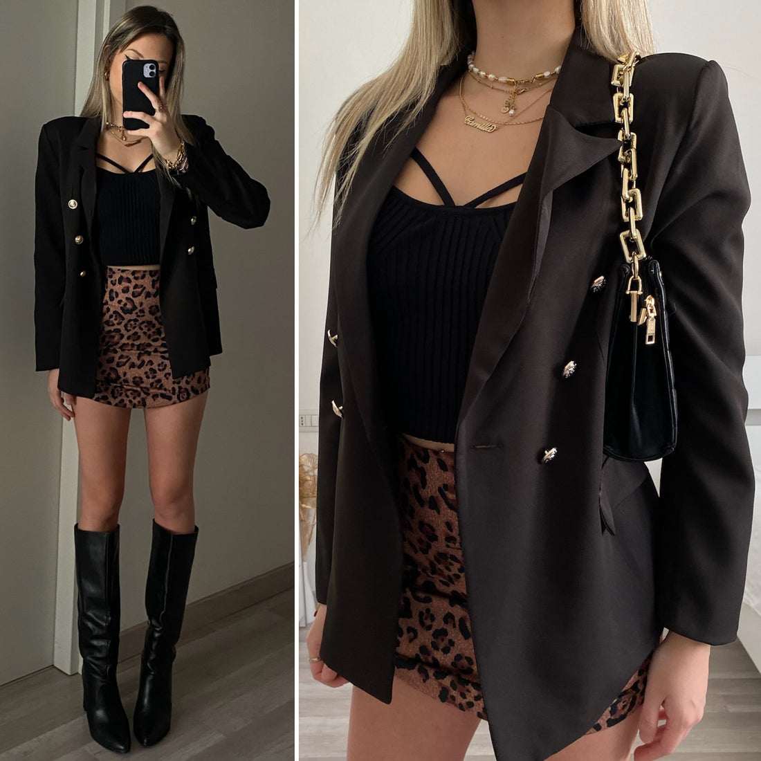 Blazer con bottoni Nero - R.a. Boutique 