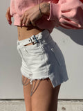 Short bianco con catenine - R.a. Boutique 