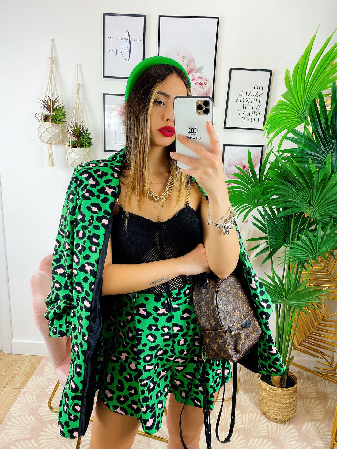 Completo due pezzi maculato verde - R.a. Boutique 