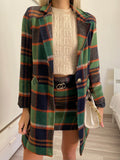 Cappotto check trama verde - R.a. Boutique 