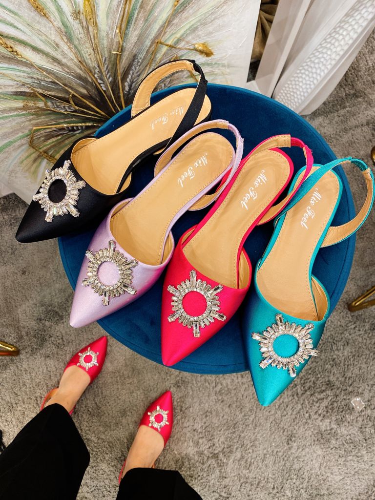 Sandalo basso gioiello verde - R.a. Boutique 