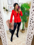 Blazer con bottoni Rosso - R.a. Boutique 