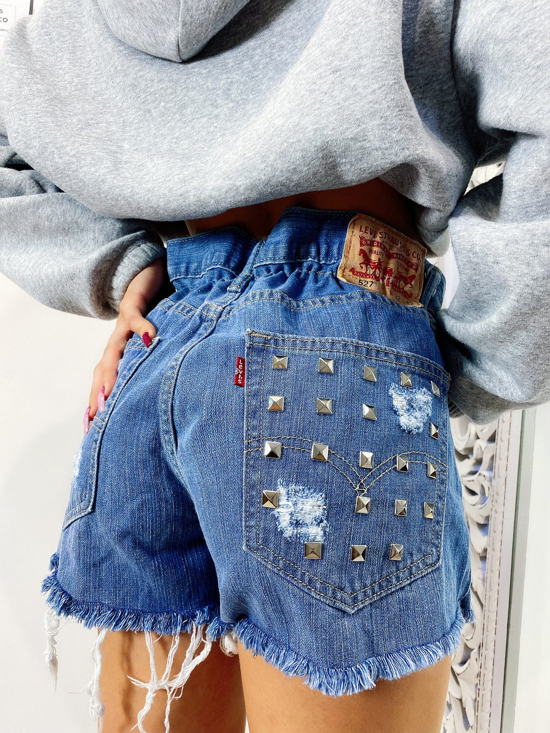 Short Levi’s Vintage bagno medio con borchie - R.a. Boutique 