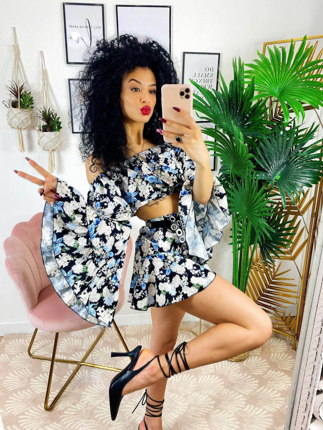 Completo floreale sfumature carta da Zucchero - R.a. Boutique 