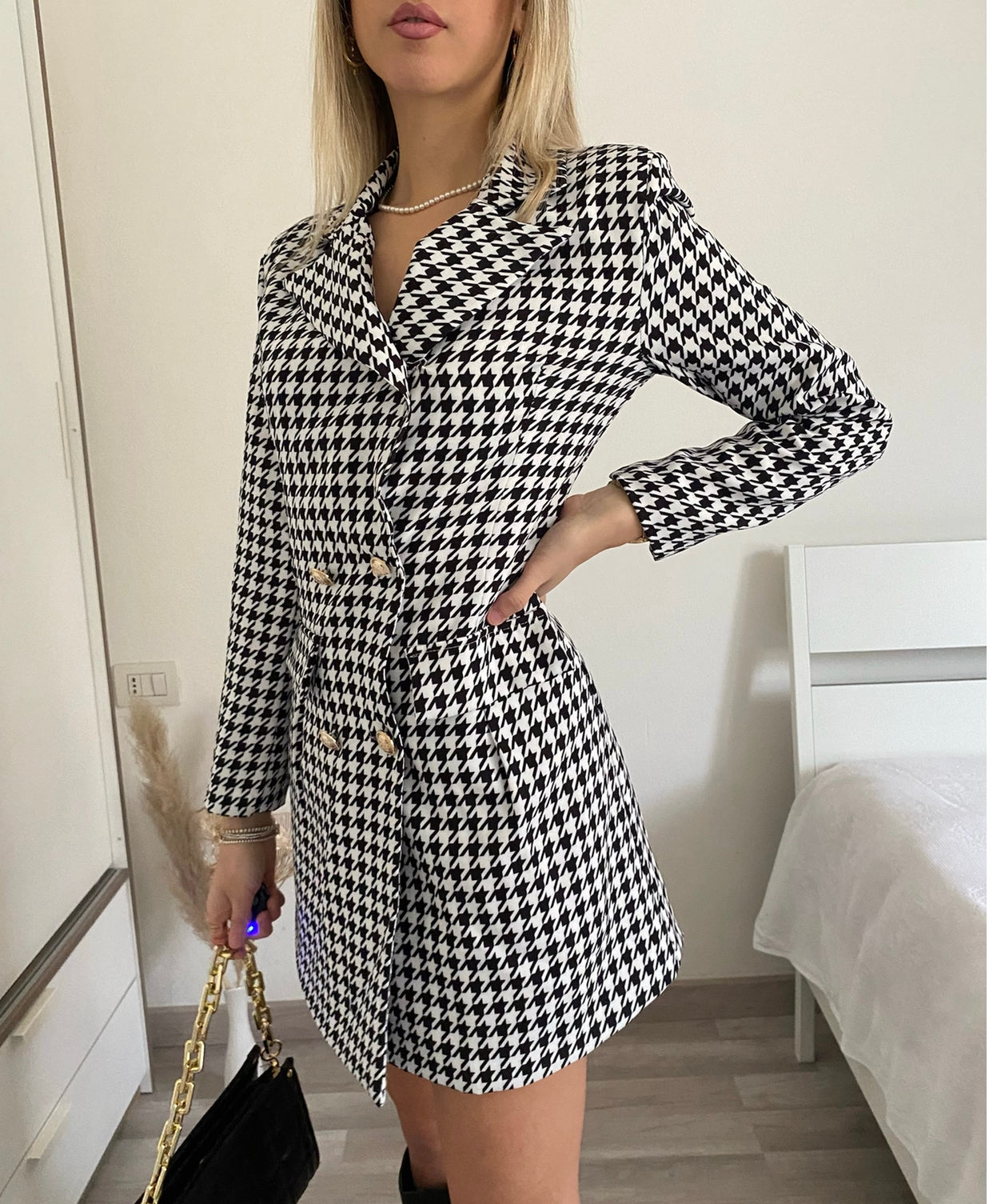 Abito a blazer pied de poule - R.a. Boutique 