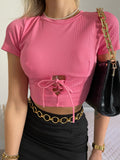 Top a costine rosa barbie - R.a. Boutique 