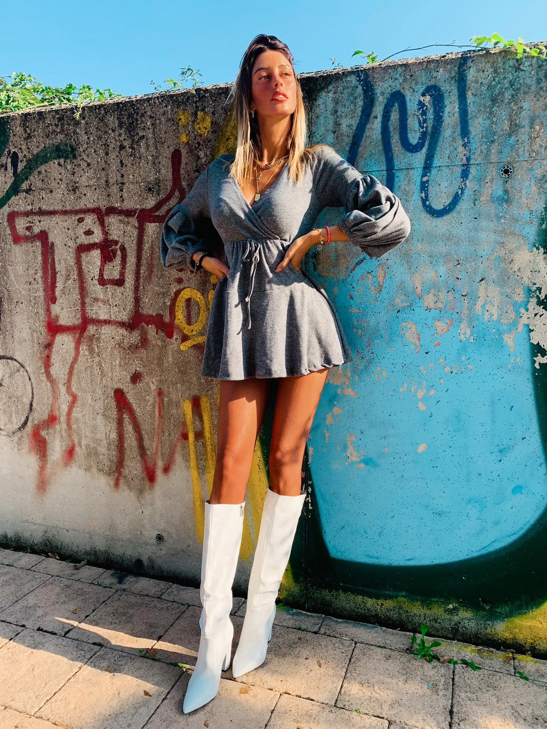 Abito mon paris con scollo a V - R.a. Boutique 