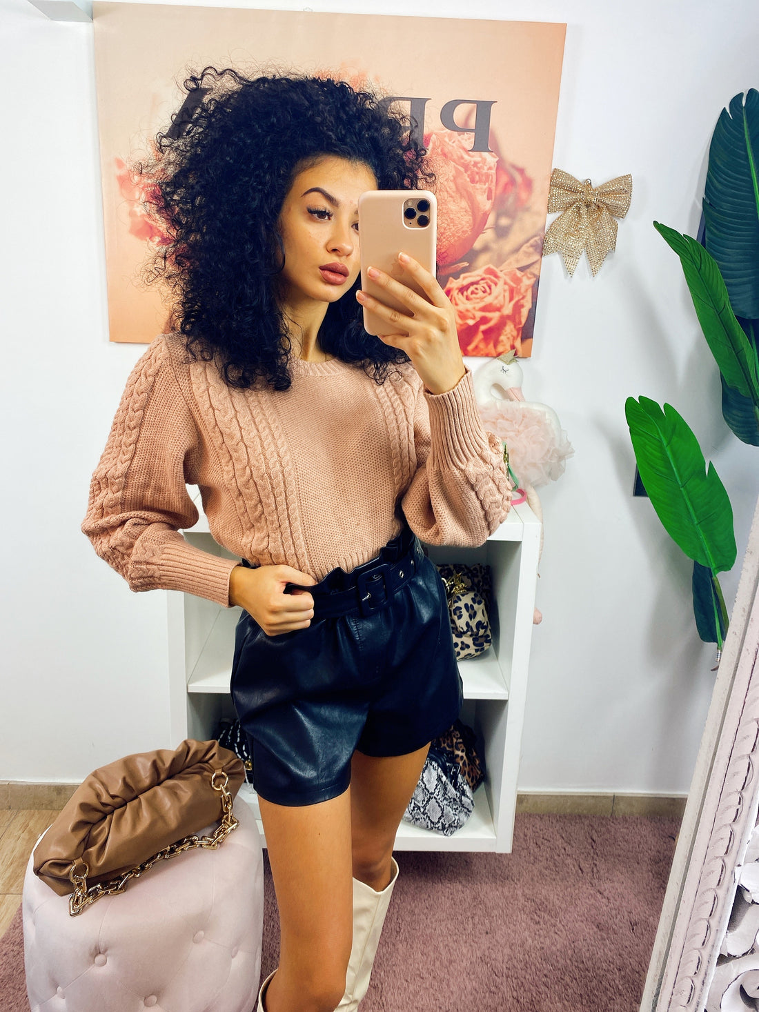 Maglione a trecce nude - R.a. Boutique 