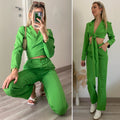 Completo top e pantalone verde - R.a. Boutique 