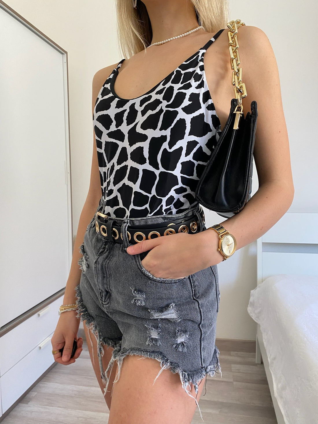 Body/costume giraffa black - R.a. Boutique 