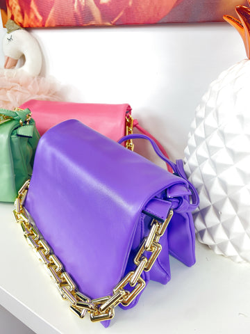 Pochette a mano con catena colori accesi - R.a. Boutique 