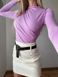 Body Lilac con drappeggio - R.a. Boutique 