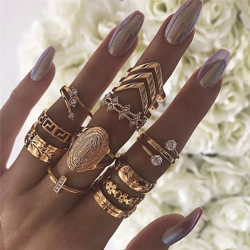 Set anelli gold influencer - R.a. Boutique 