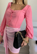 Top con bottoncini rosa - R.a. Boutique 