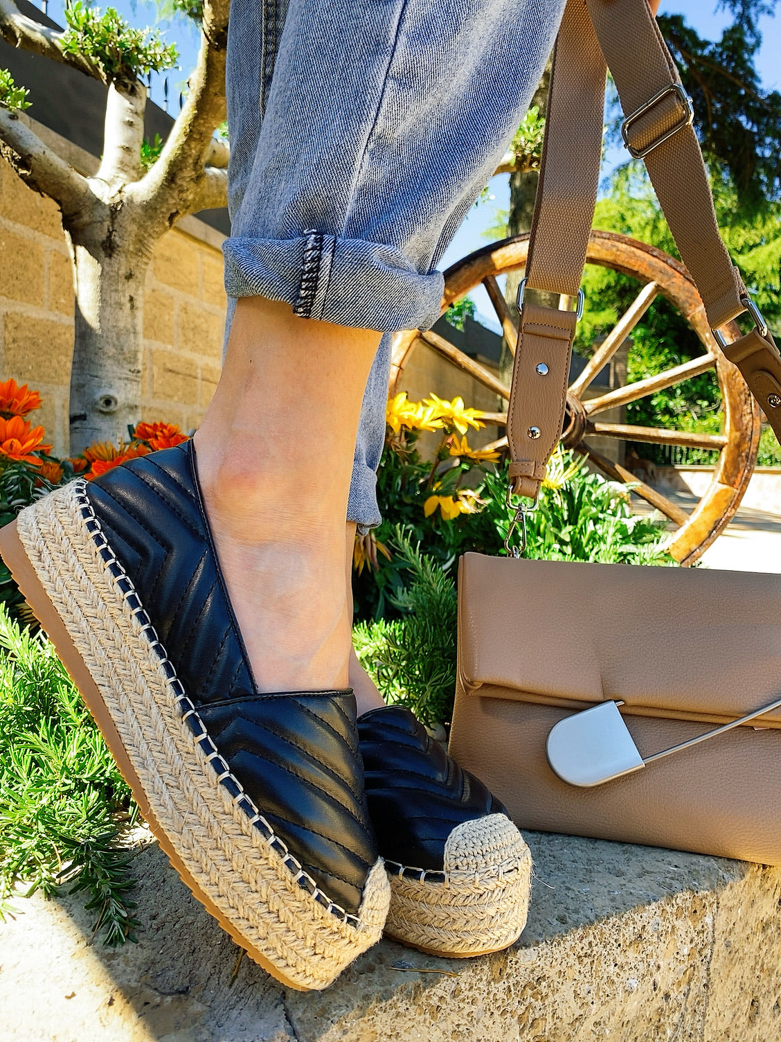 Espadrillas in eco-pelle nere - R.a. Boutique 