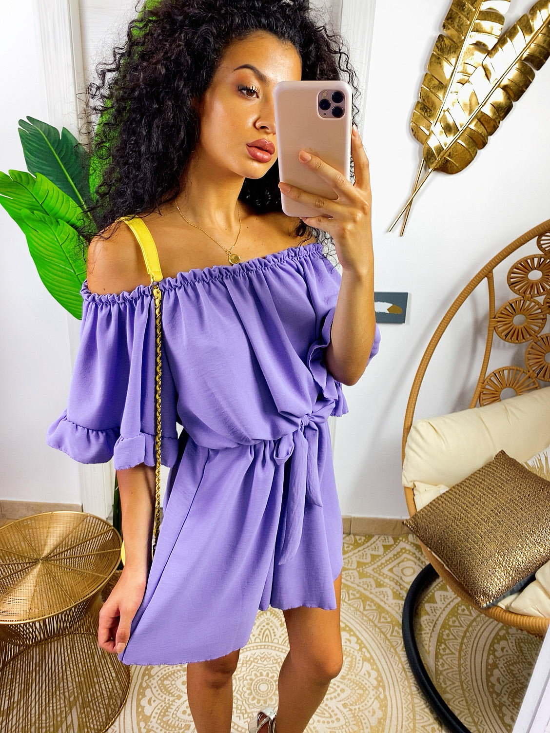 Tutina con scollo a barchetta e arricciatura - R.a. Boutique 