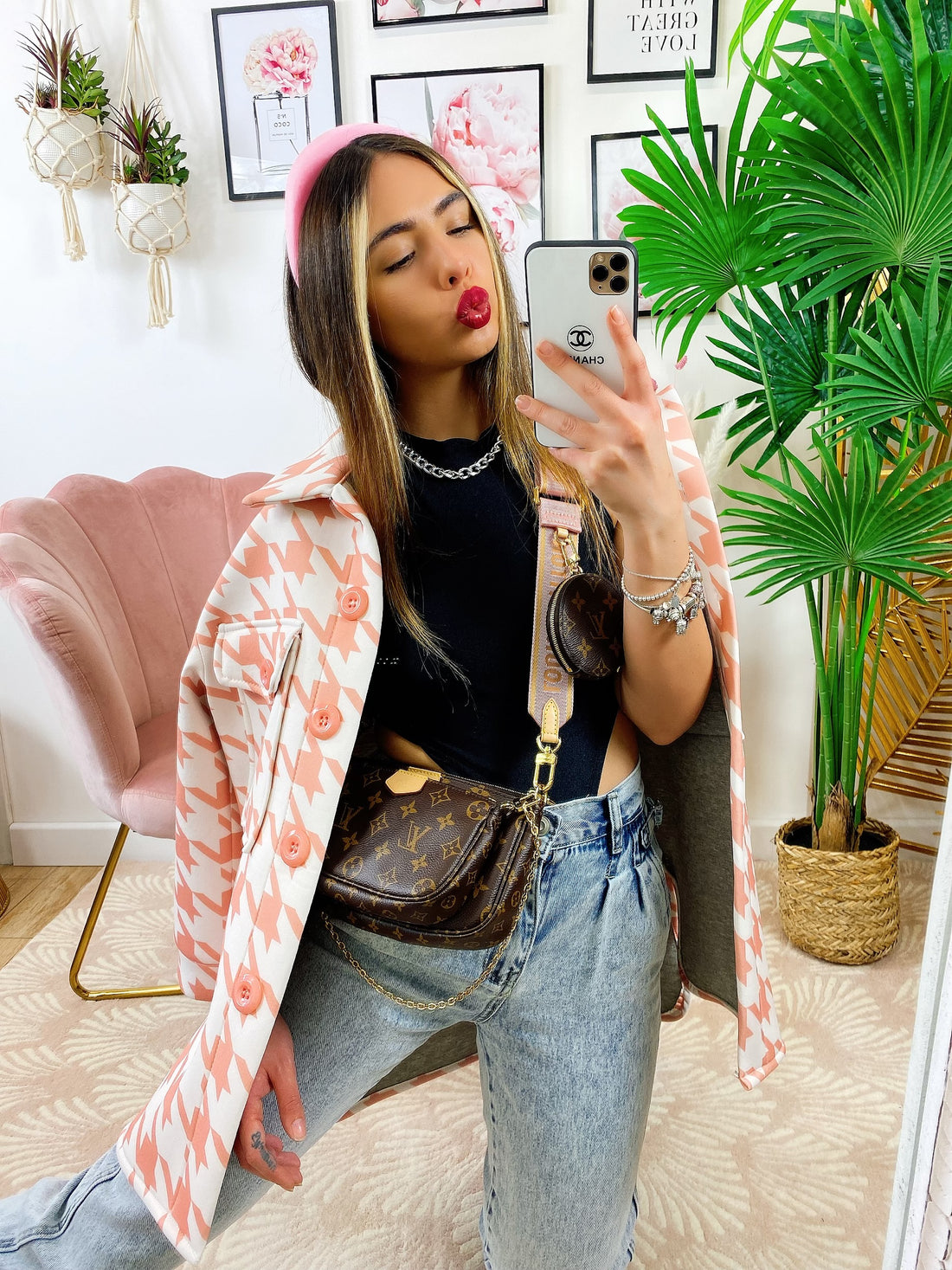 Giaccone pied de poule Rosa - R.a. Boutique 