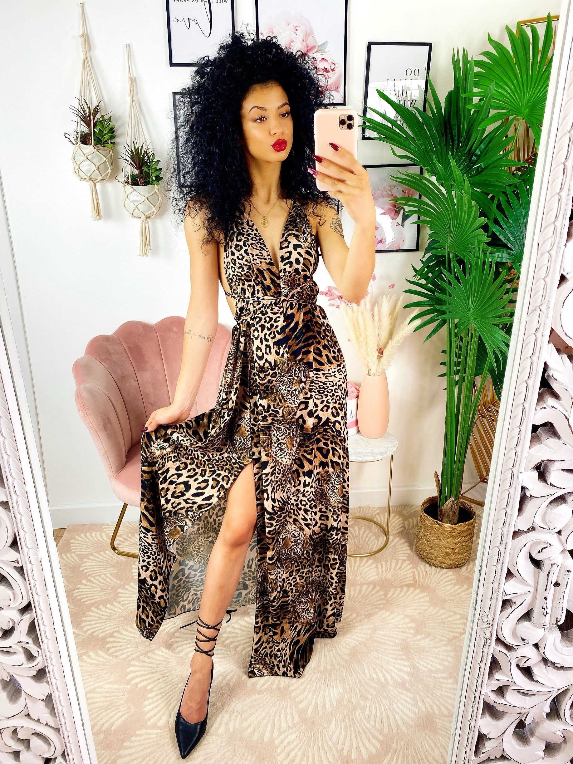 Dress Afrodite stampa leopardata - R.a. Boutique 