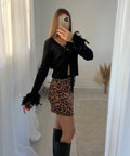Gonna leopardata brown - R.a. Boutique 