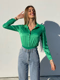 Body camicia verde smeraldo - R.a. Boutique 