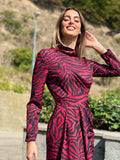 Abito rosso nero con fusciacca - R.a. Boutique 