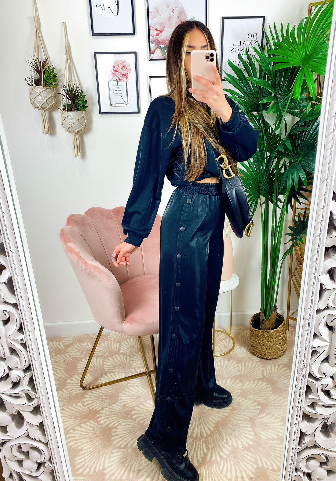 Tuta Sportiva laminata nera - R.a. Boutique 